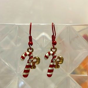 Candy canes earrings new